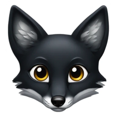 black fox kissed owl sticker