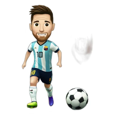 Messi dribblant cr7 en petit pond sticker