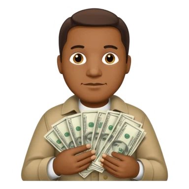 franklin saint from snowfall perhaps holding money or anything that shows its him sticker