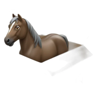 Cheval dans un box sticker