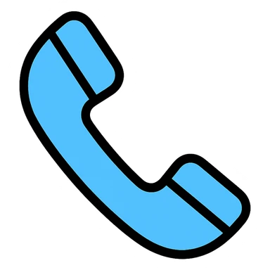 phone emoji in sky blue color sticker