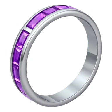 anel de casamento branco e roxo sticker