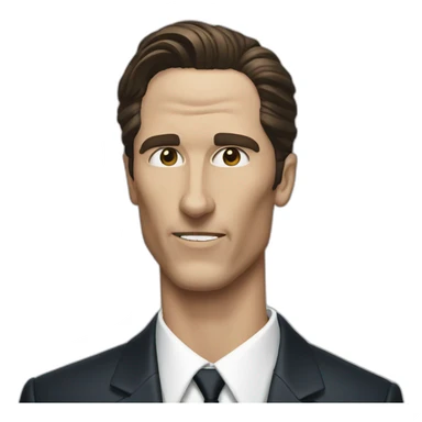 sigma face american psycho sticker