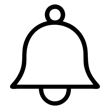 bell icon, minimalist outlined style sticker
