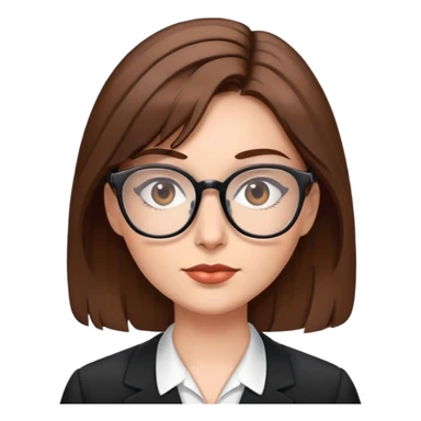 Lawyer brown hair, glasses, sexy sticker