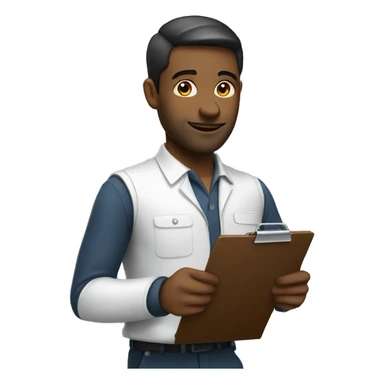 professional with a clipboard sticker