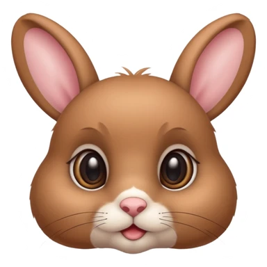 a cute light brown bunny with big cute eyes  sticker