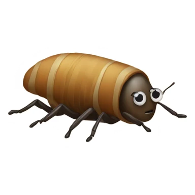 Bug rolled up in a rug sticker