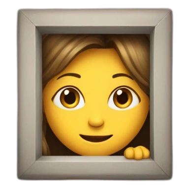 kinga peeks from a corner sticker