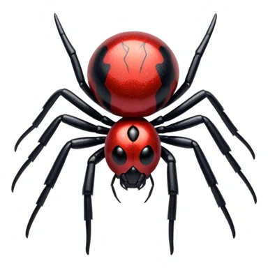 Glitter black widow sticker