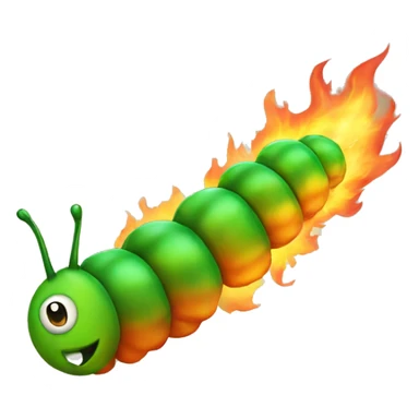catepillar on fire sticker