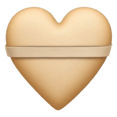 Beige heart with bandaid wrapped sticker