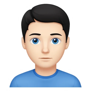 Joven blanco de buena parecencia cabello negro sticker