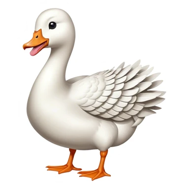 A goose getting arrested with its tongue out sticker