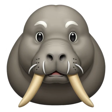 walrus with big tusks sticker