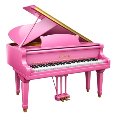 pink piano sticker