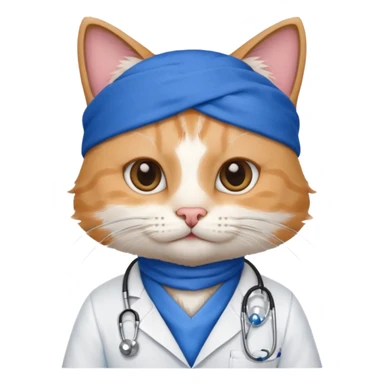 cat doctors with bandanas  sticker