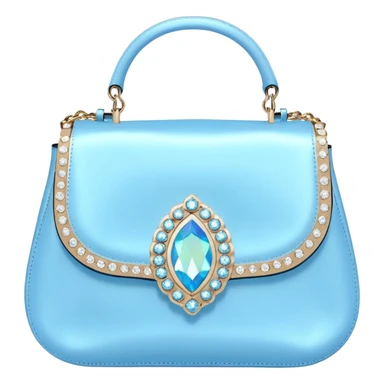 blumarine pastel blue rhinestone bag sticker