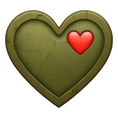 Army fatigue heart sticker