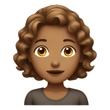 tan girl with wavy brown hair sticker