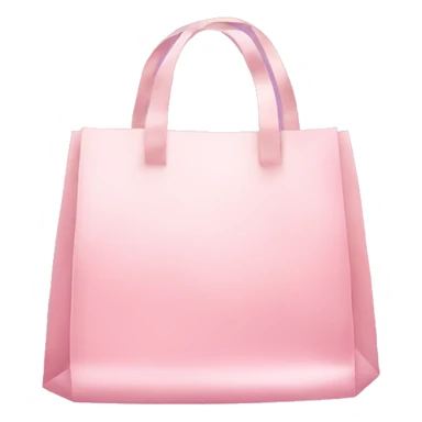 light pink shopping bag with bow sticker