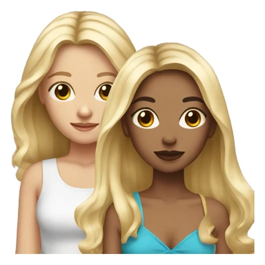 Two besties one with blonde hair and one with light brown hair go for shopping sticker