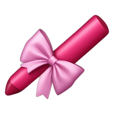 lipstick with a bow sticker