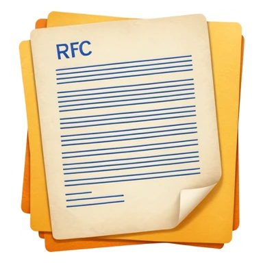Requests for Comments with "RFC" letters on it sticker