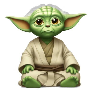 Chat déguisé en yoda sticker