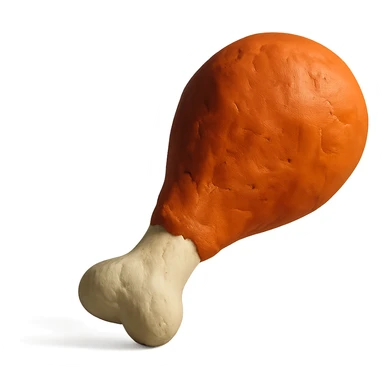 claymation style chicken thigh sticker