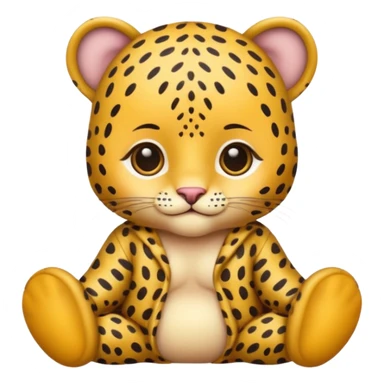baby with leopard patterned clothes sticker