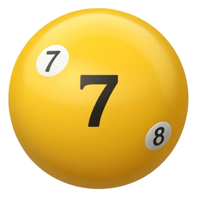 Pool table back ball with the number 7 only one number  sticker
