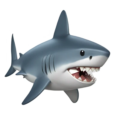 shark with propeller hat sticker