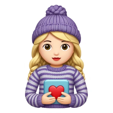 knitted doll sticker