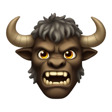 Scary minotaur sticker