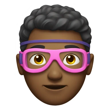 Swimmer with pink goggles sticker