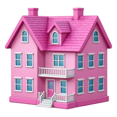 pink dollhouse sticker