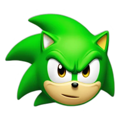 Green sonic sticker