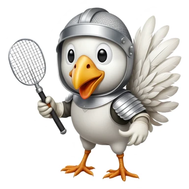 Funny fencing chicken sticker