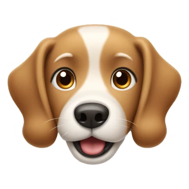 Light brown cartoon dog with rectangular white shout, round eyes, and bushy eyebrows  sticker