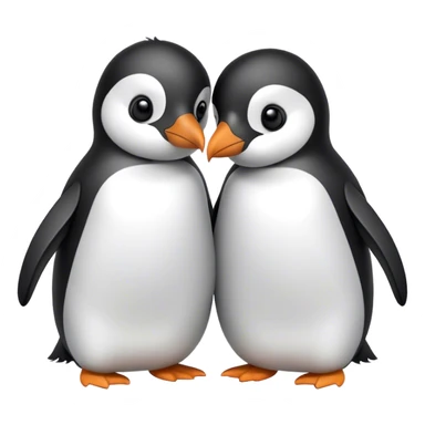 Penguin cuddles sticker