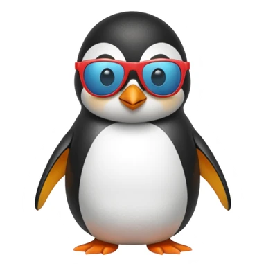 A penguin wearing sunglasses sticker