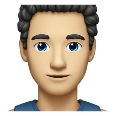 hombre rubio de ojos azules calvo con mujer morena de cabello negro rizado largo sticker