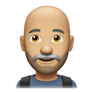 Bald white male with facial hair sticker