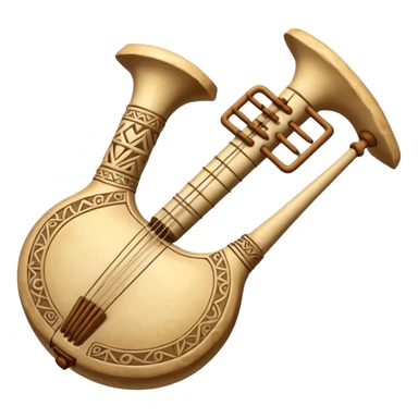 prehistoric musical instrument sticker