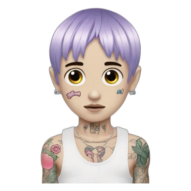 tatto de lil peep crybaby sticker