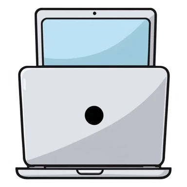 focused professional working on laptop sticker