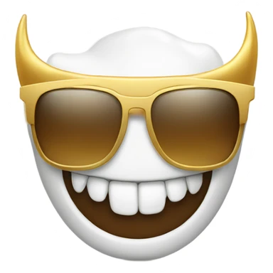 Golden tooth wearing sunglasses  sticker