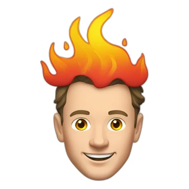 Jonathan Toews as a rainbow flame  sticker