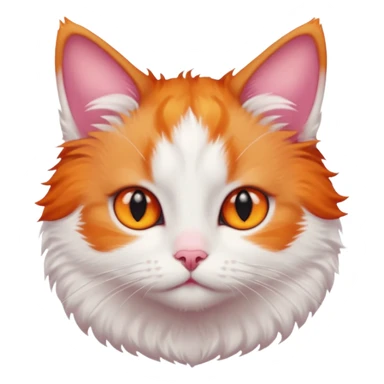 tiny ginger and white cat with deep orange eyes sticker